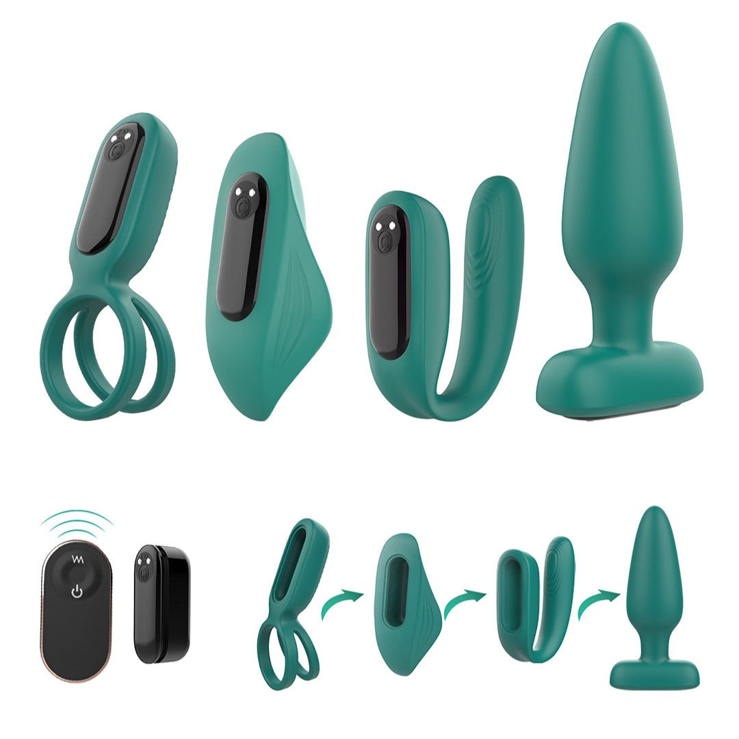 The Love Kit Remote Control Couple s Sex Toy Kit 5 Piece