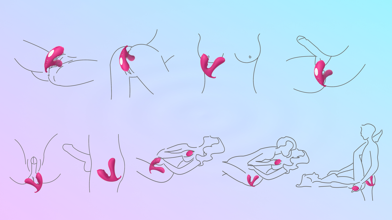 10 stick figures of sex positions with vibrators