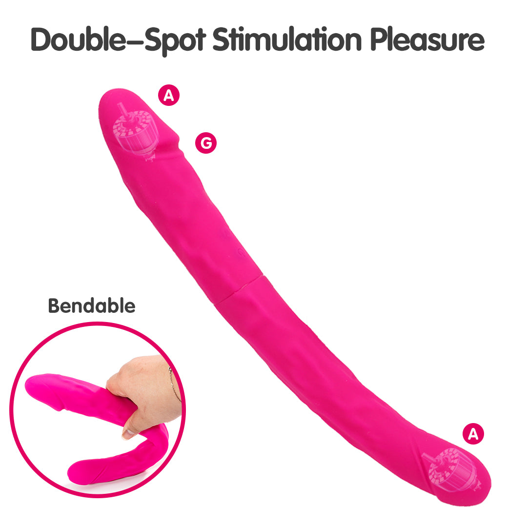 King 3 Double-Ended Vibrating Dildo 12 inch