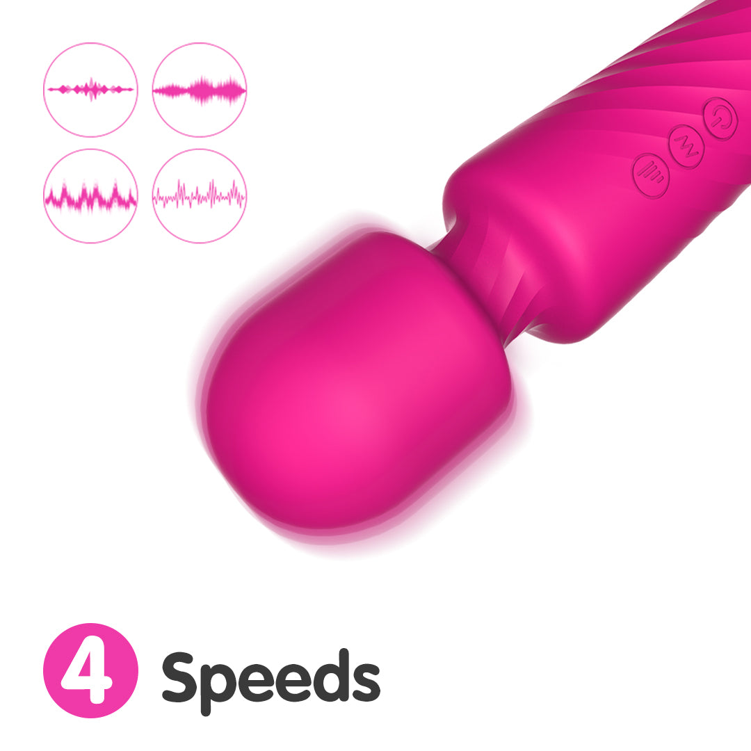 Pink Silicon Massage Wand