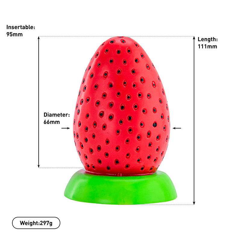 Fun Imitation Strawberry Soft Silicone Dildo 4 Inch