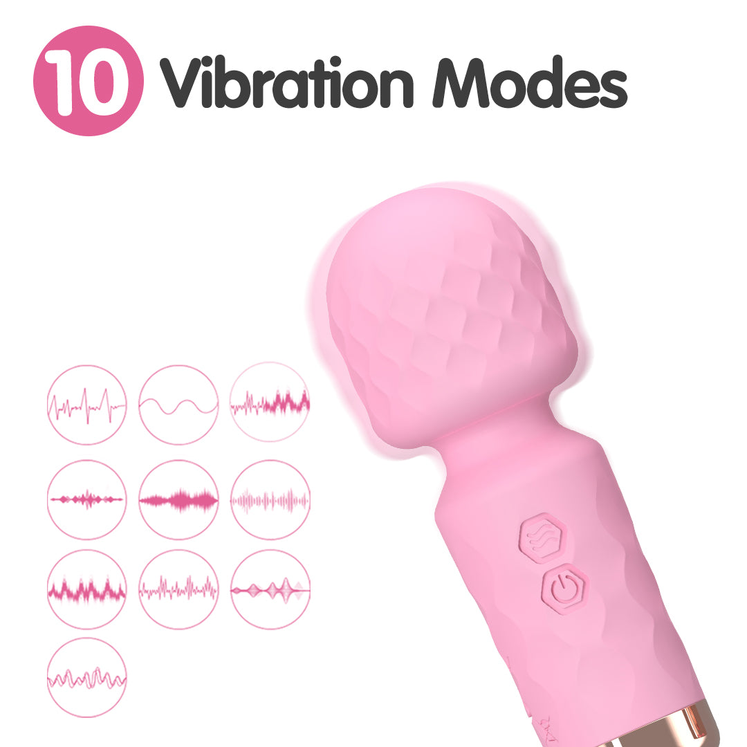 Pink Whisper Rechargeable Mini Massage Wand Vibrator