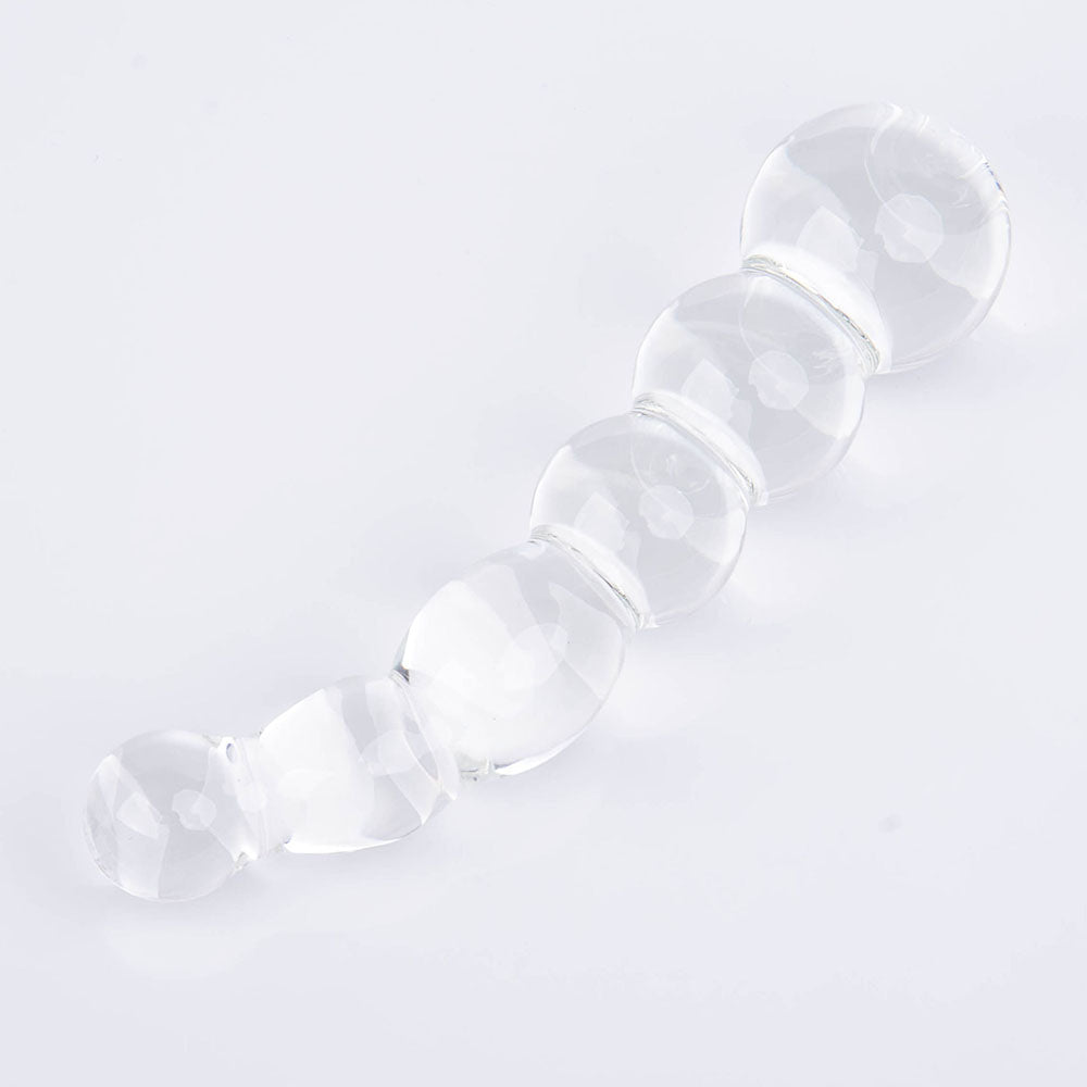 Beaded Sensual Glass Dildo 6 Inch