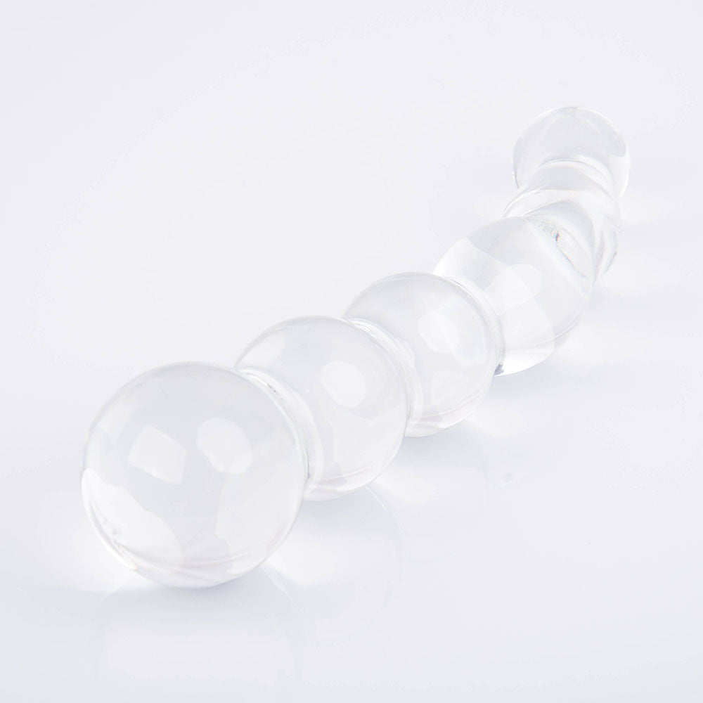 Beaded Sensual Glass Dildo 6 Inch