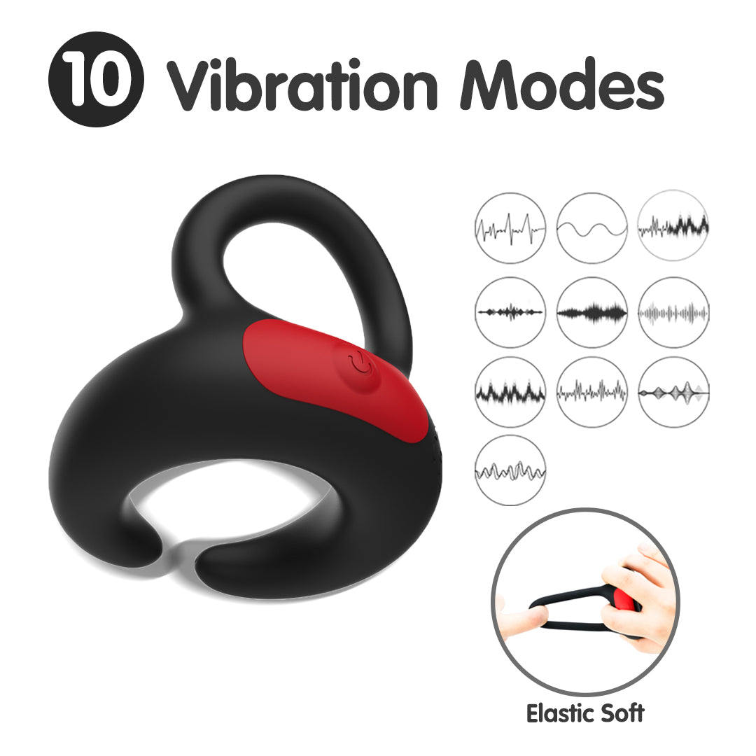 PulseLoop  Luxury 10 Function Rechargeable Silicone Cock Ring