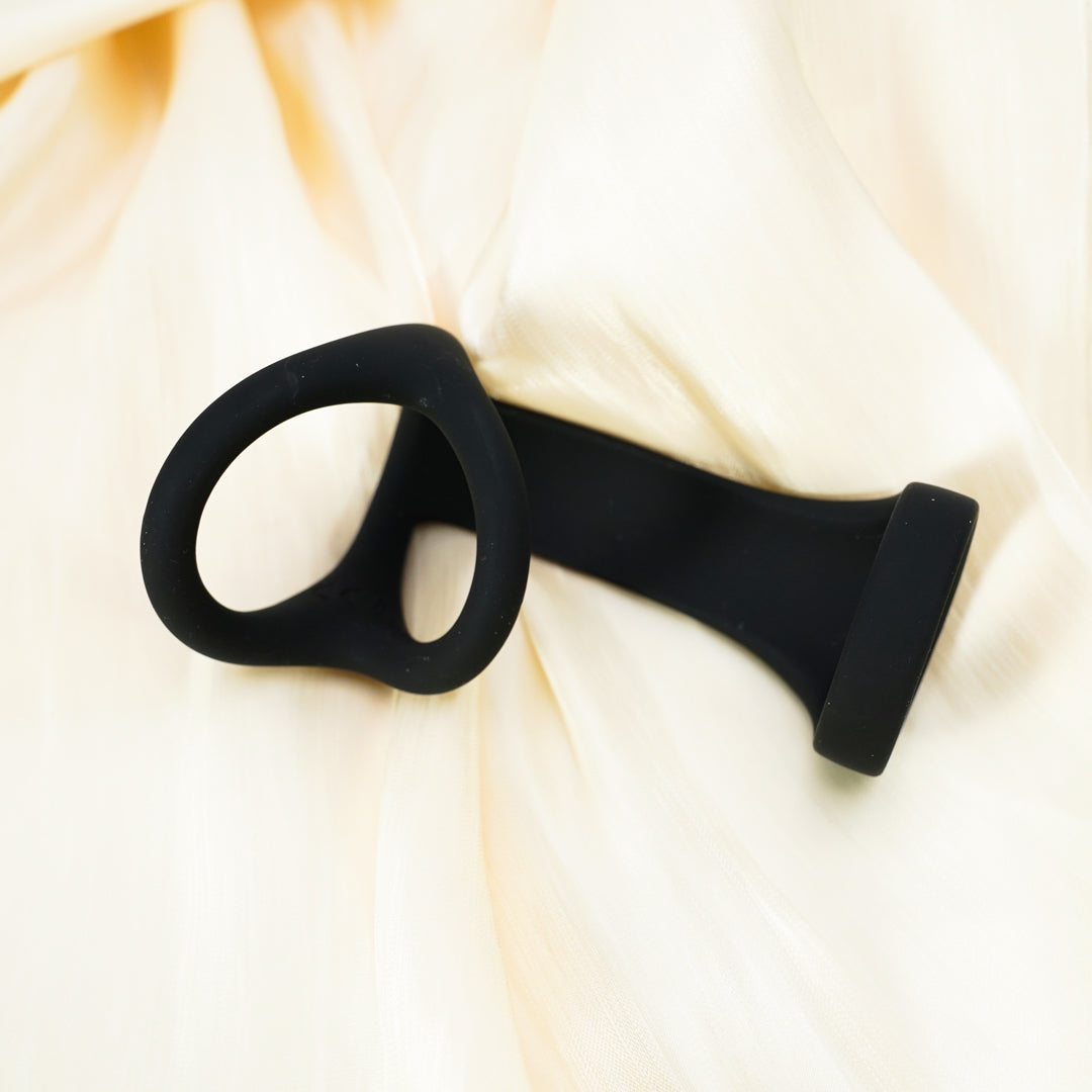 BlissCircle Black Silicone Rubber Penis Ring