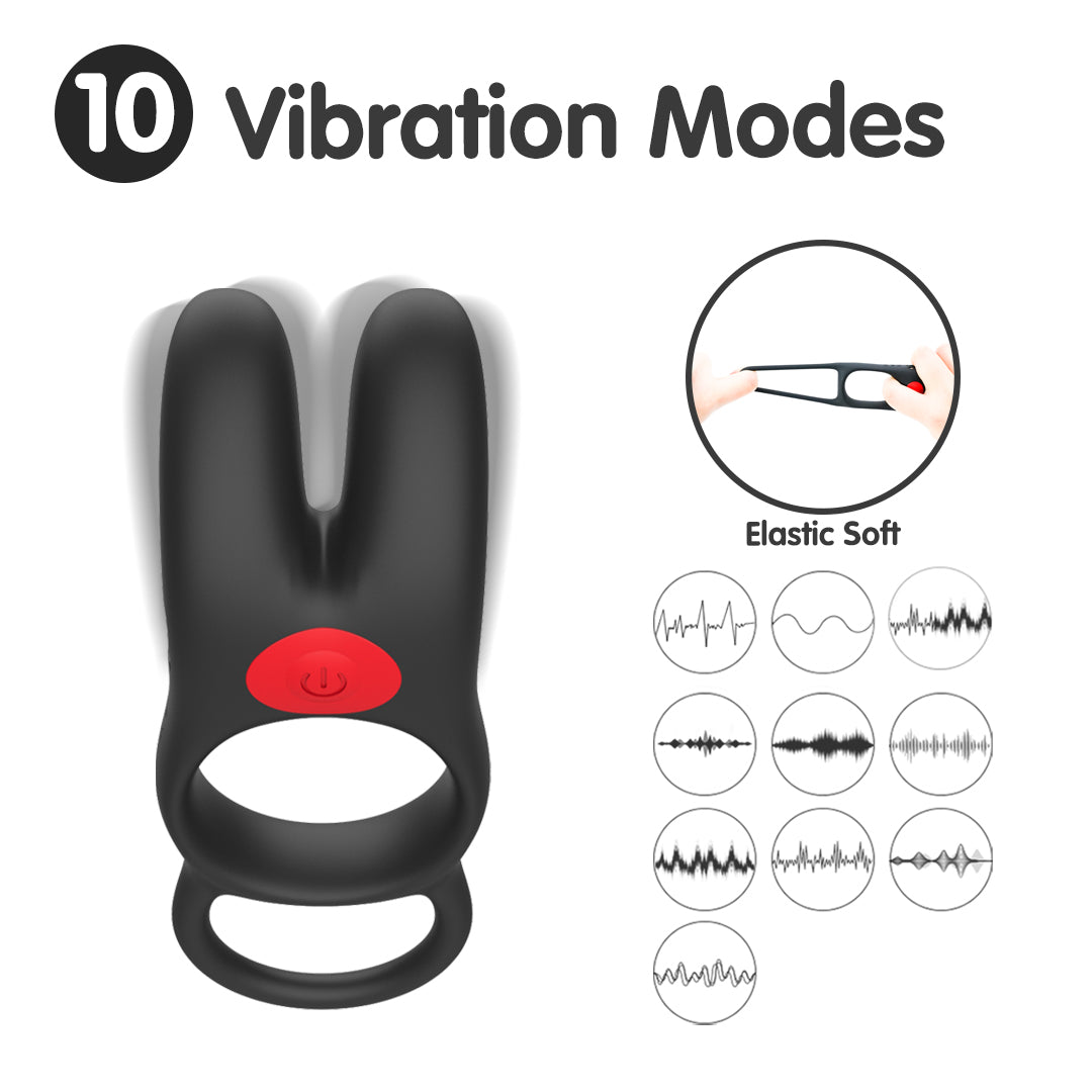 TickleTail 10 Function Vibrating Rabbit Cock Ring