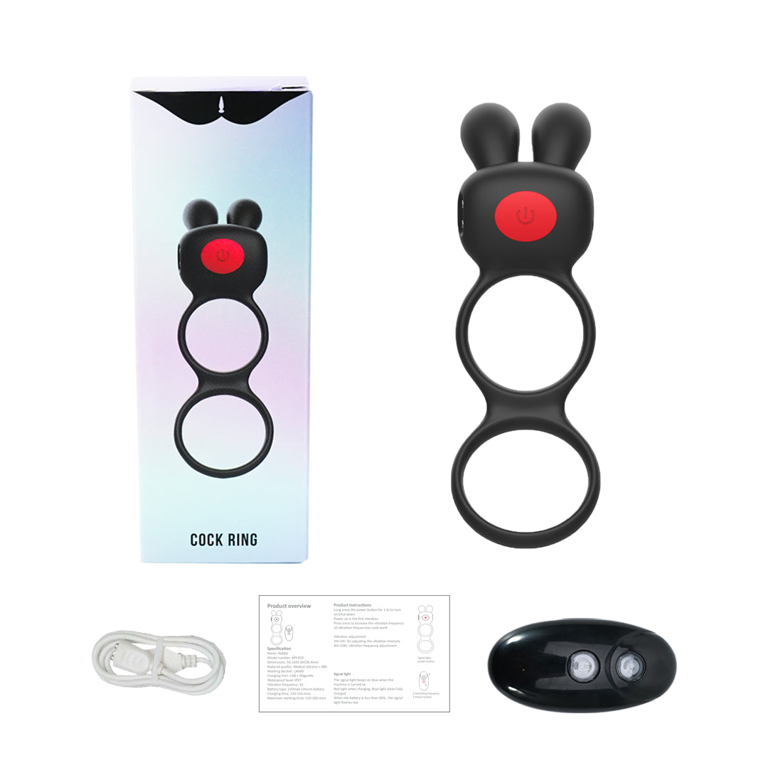 PulseBunny Stimulating Rechargeable Rabbit Cock Ring