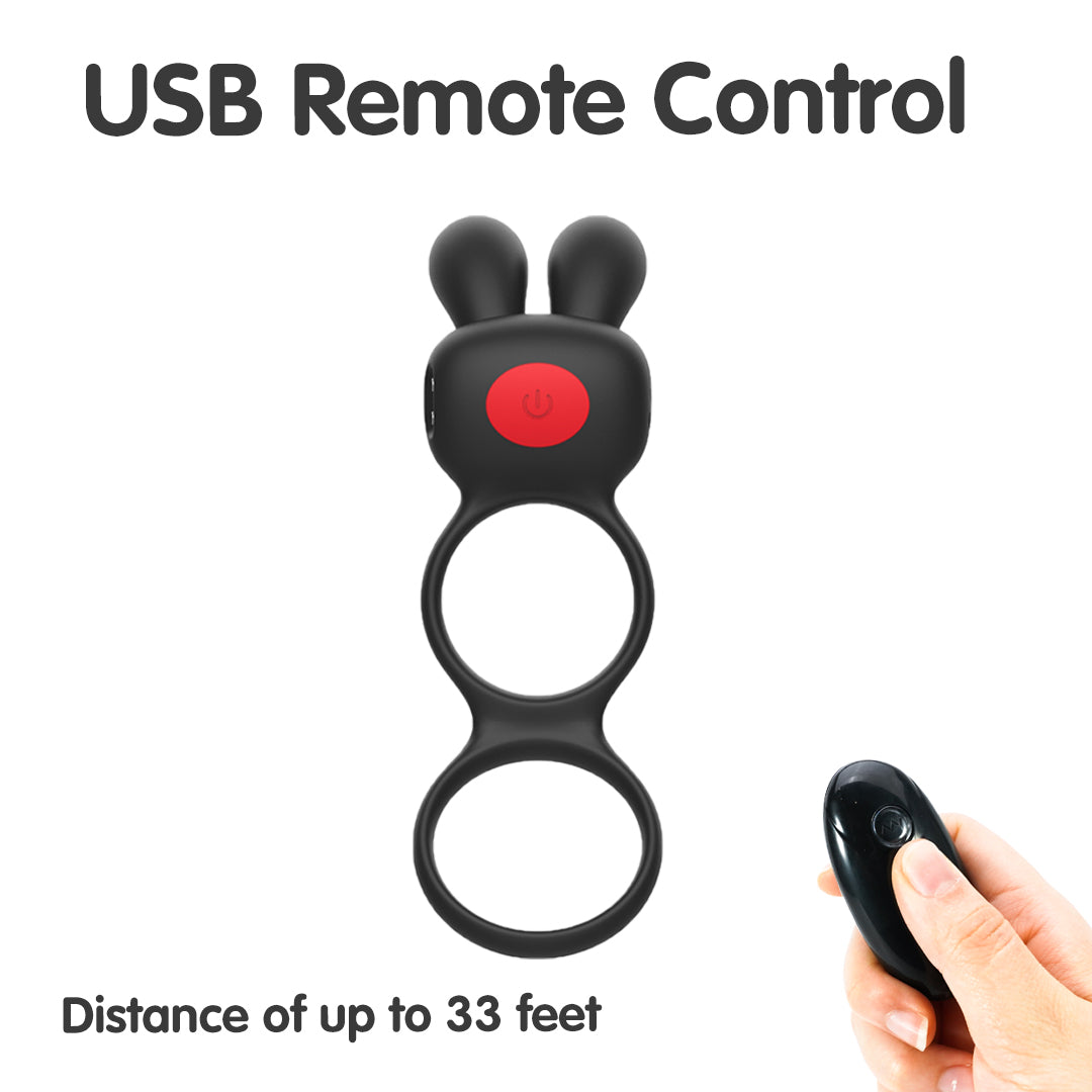 PulseBunny Stimulating Rechargeable Rabbit Cock Ring