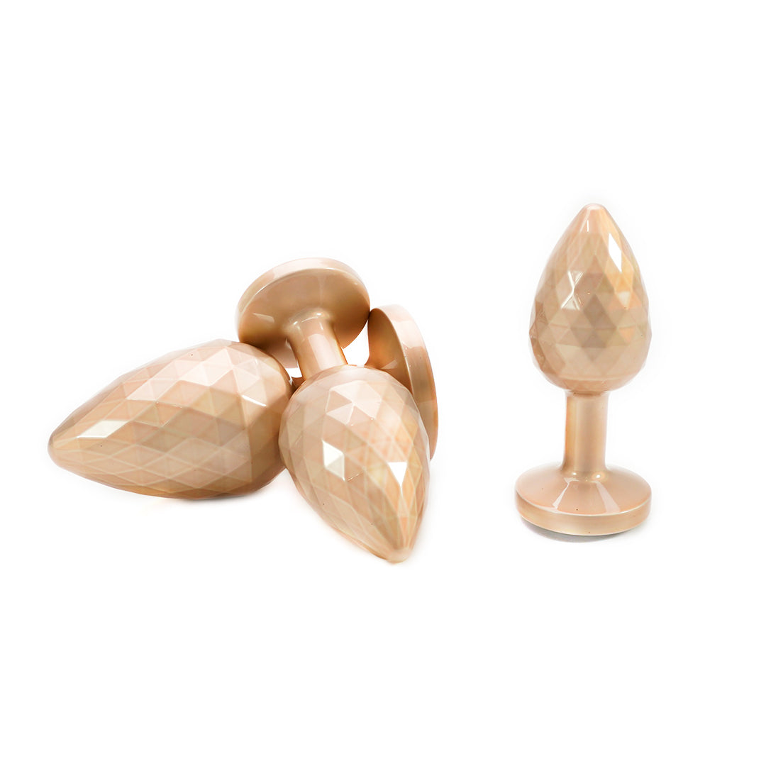 Gold Light Ball Metal Butt Plug Set (3 Piece)