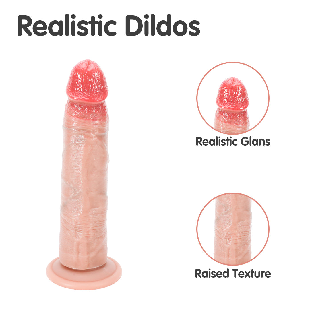 Aurora Touch  Realistic Silicone Suction Cup Dildo 8.5 Inch