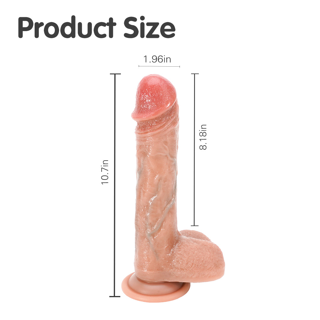 Pleasure Engine Remote Control Vibrating Realistic Dildo 10 Inch