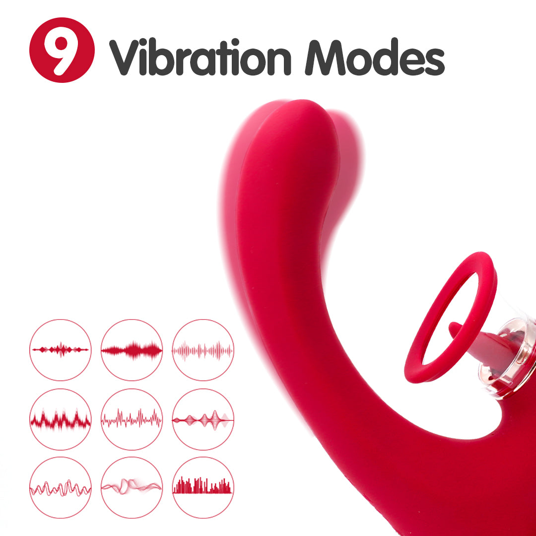 Sandra 3-in-1 G-Spot and Clitoral Suction Rabbit Vibrator