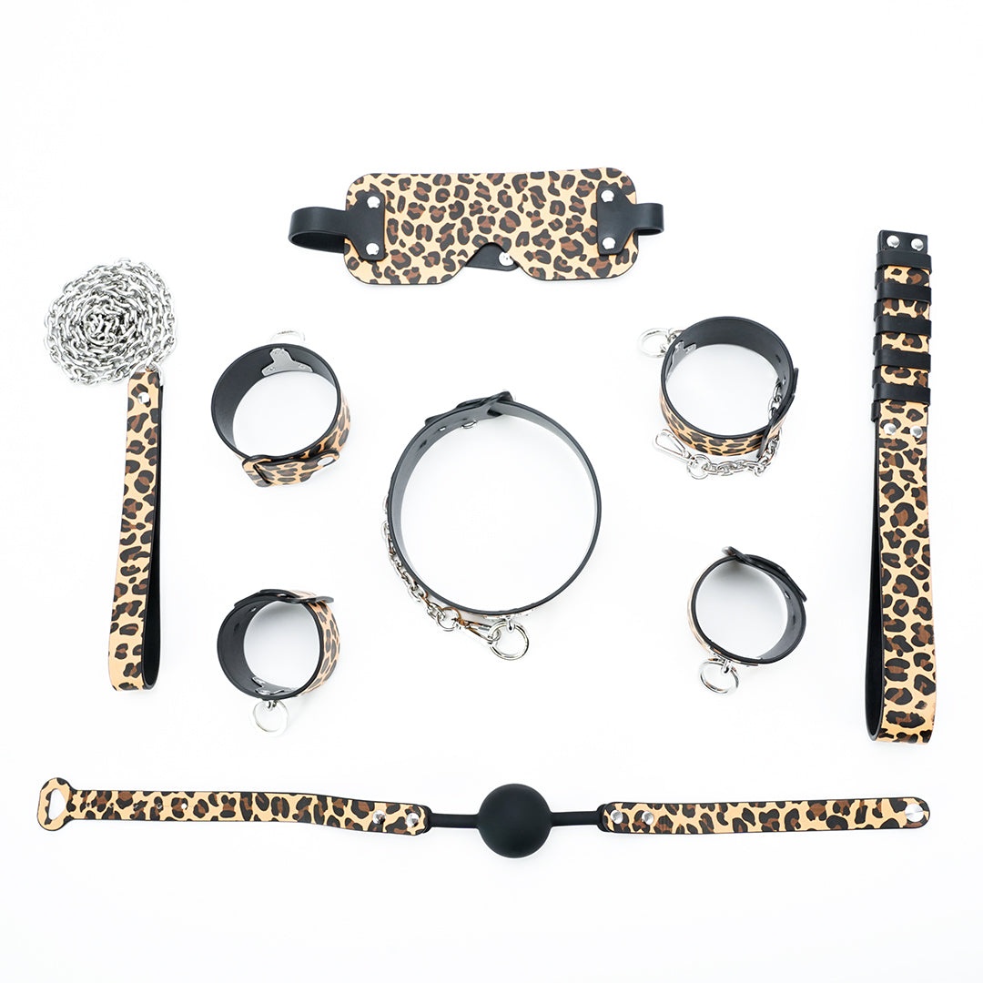 BDSM Luxury Bondage Set - Leopard