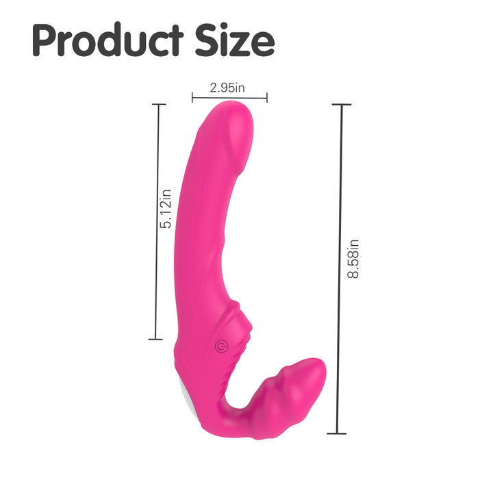 Nana Hook-shaped Dildo Strapless Strap-on Couple Play