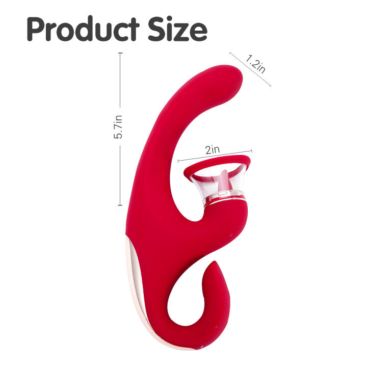 Sandra 3-in-1 G-Spot and Clitoral Suction Rabbit Vibrator